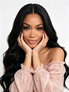 16-32 Inch Put On And Go 5x5 Glueless Body Wave Human Hair Wig, 180% Density HD Transparent Lace Front Wig, Pre-Plucked Hairline Baby Hair Pre-Bleached Knots, Snug Fit Brazilian Hair Beginner Friendly Natural Wig For Women
