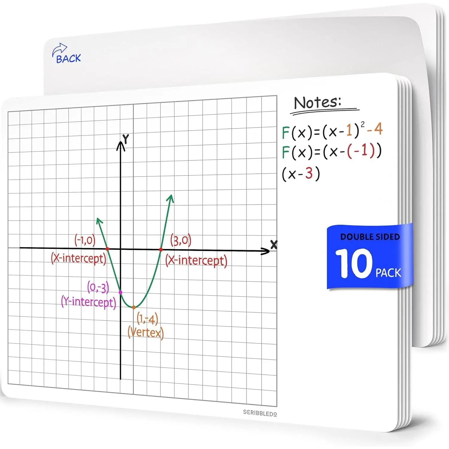 XY Graph Dry Erase Sheets 11”x14” Math Practice Small White Board Dry Erase Sheets Math Manipulatives Grid Whiteboard Sheets Math Supplies Homeschool Teacher Students Classroom Pack of 10