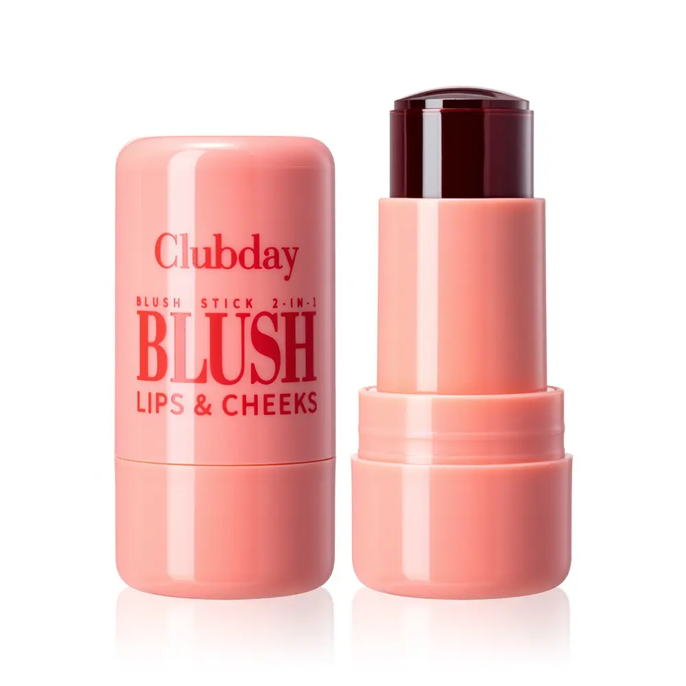 Clubday 2-In-1 Jelly Blush Stick for Lips & Cheeks, Hydrating Multi-Use Cream Blush, Lightweight Natural Look, 4 Colors, Portable Makeup for Parties & Gifts
