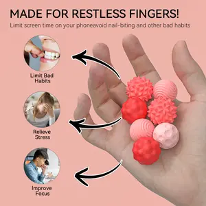 Sensory Magnetic Ball Stress Relief Toy Silicone Sensory Magnetic Ball Colorful Spherical Educational Toy
