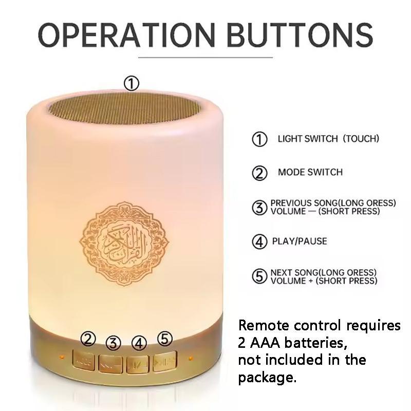 Portable Wireless Bluetooth-compatible Multifunctional Speaker, USB Rechargeable Speaker with Night Light & Remote Control, Music Sound Box for Home Office, Audio