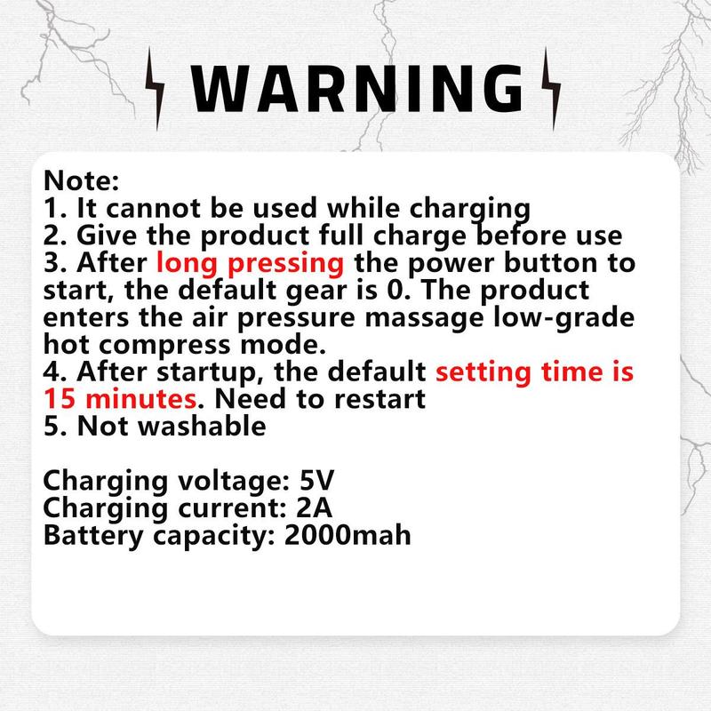 Cordless Air Compression Leg Massager, 1 Count 3 Heating 3 Modes Calf Massager, Professional Leg Relaxation Massager for Women & Men