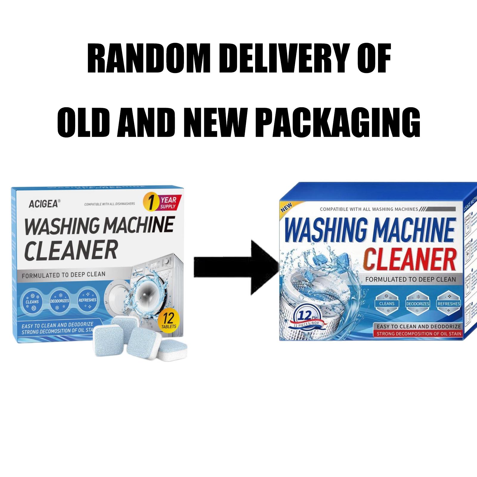 ACIGEA 24PCS Washing Machine Cleaner - Deep Cleaning, Descaling & Deodorizer for Drum & Washing Tub Internal Seals, 1 Year Supply,Deep Cleaning Tablets For HE Front Loader & Top Load Washer