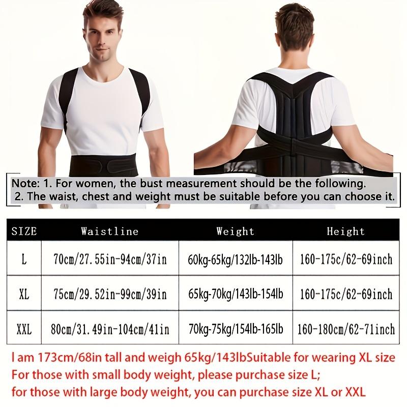 Ergonomic Posture Brace, Unisex-Comfortable Back Support-Humpback and Chest Containing Correction-Comfortable and Adjustable, Wear All Day
