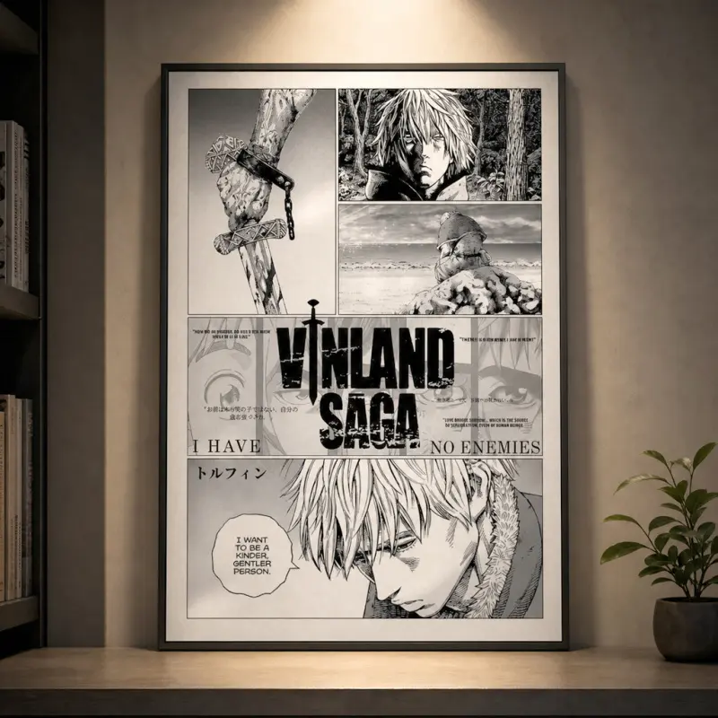Vinland Saga Anime Poster, Thorfinn Manga Art Print, Anime Gift, Anime Wall Art, Manga Room Decor, Viking Anime Decor, Otaku Wall Decor