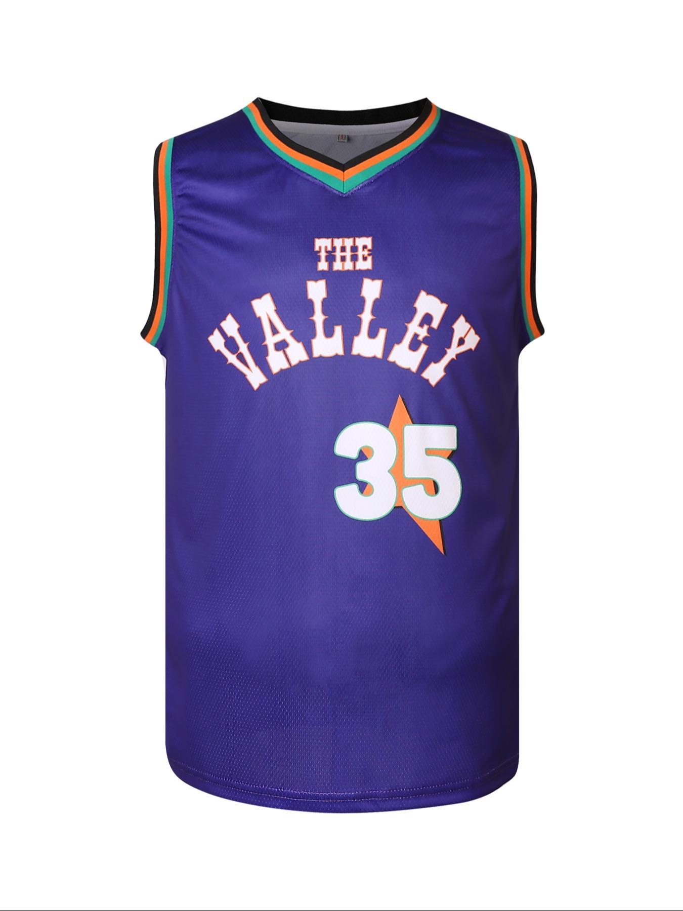 Men's Basketball Jersey, Loose Letter Embroidery V Neck Basketball Vest, Casual Breathable Comfortable Basketball Jersey for Daily Wear