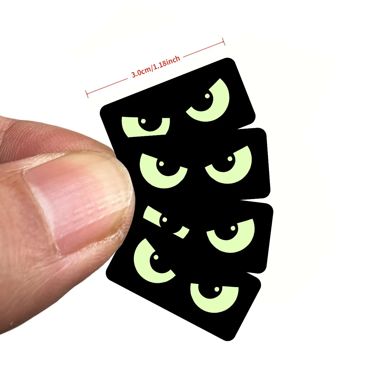 4pcs Car Stickers- Glow-in-the-dark Blinking Eyes, Creative, Fun, Cute and Adorable Logo Car Decals, Automotive Decals- Waterproof and Easy to Apply PVC Daily and Holiday Decoration Stickers- Suitable for All Vehicles and Motorcycle Helmets