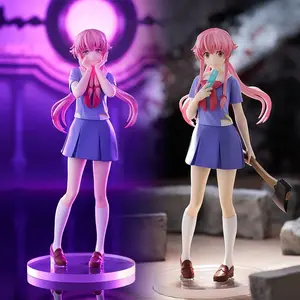 Gasai Yuno, Mirai Nikki, Anime Figures, Anime Merchandise, Anime Merch Gift for Friends Birthday, Anime Character Figurine Ornaments, Desktop Ornaments, Pc Desktop Ornaments, Collectible Figures, Holiday Gifts, Small Gifts