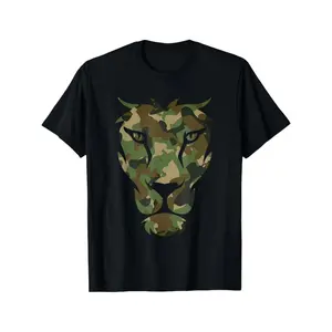 2026 New Arrival Camouflage Lion Head T-Shirt| Dad Gift Casual Tee Menswear Top Man Tshirt Streetwear Tropical Crewneck Shortsleeve