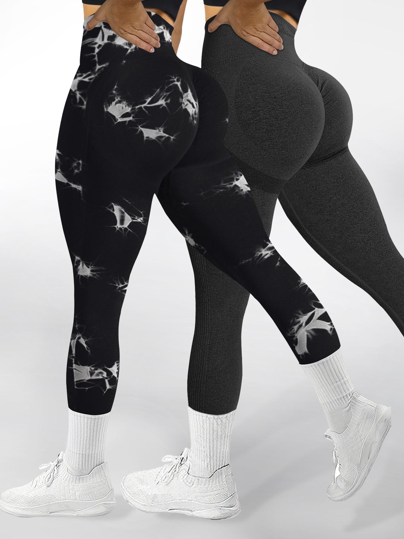 Women's Solid High Waist Sports Leggings, Tight-fitting Comfy Breathable Skinny Pants for Yoga Gym Workout Running, Ladies Sportswear for All Seasons, Skinny Yoga Bottoms