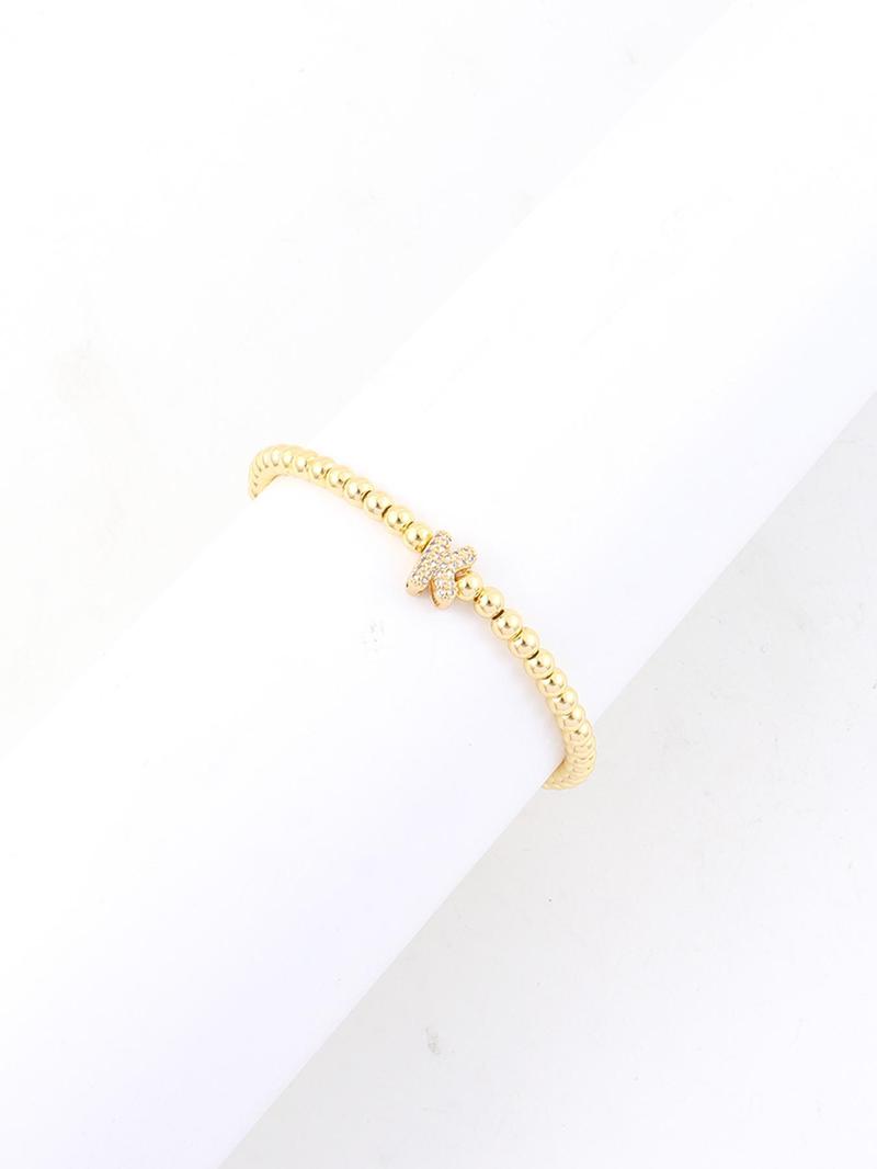 Letter Design Beaded, Fashionable Jewelry for Women & Girls, Trendy All-match & Exquisite Jewelry for Birthday Gift, Letter Link Bracelet