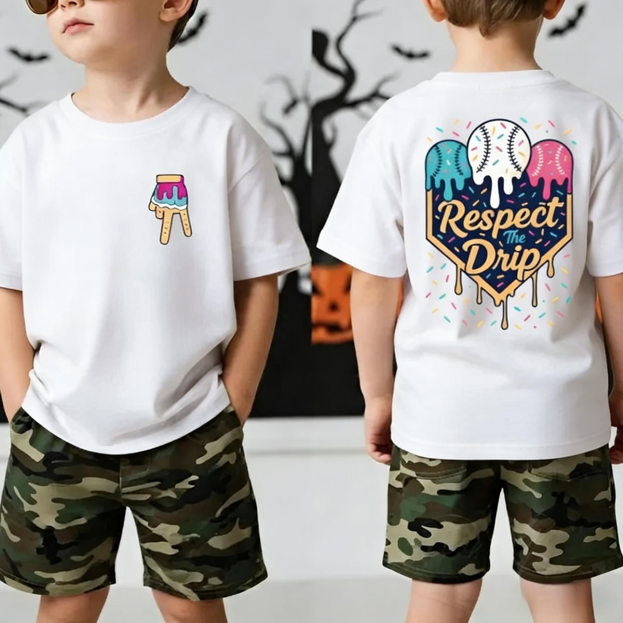 Ice Cream Youth and Adult Baseball T-Shirt, Boys Home Plate Glove Shirt, Baseball shirt, Ice cream Drip Baller Lover, Baller #   Lifestyle Shirt, game day outfit,Trending tee, Kid clothing, Family shirt, gift for son and daughter