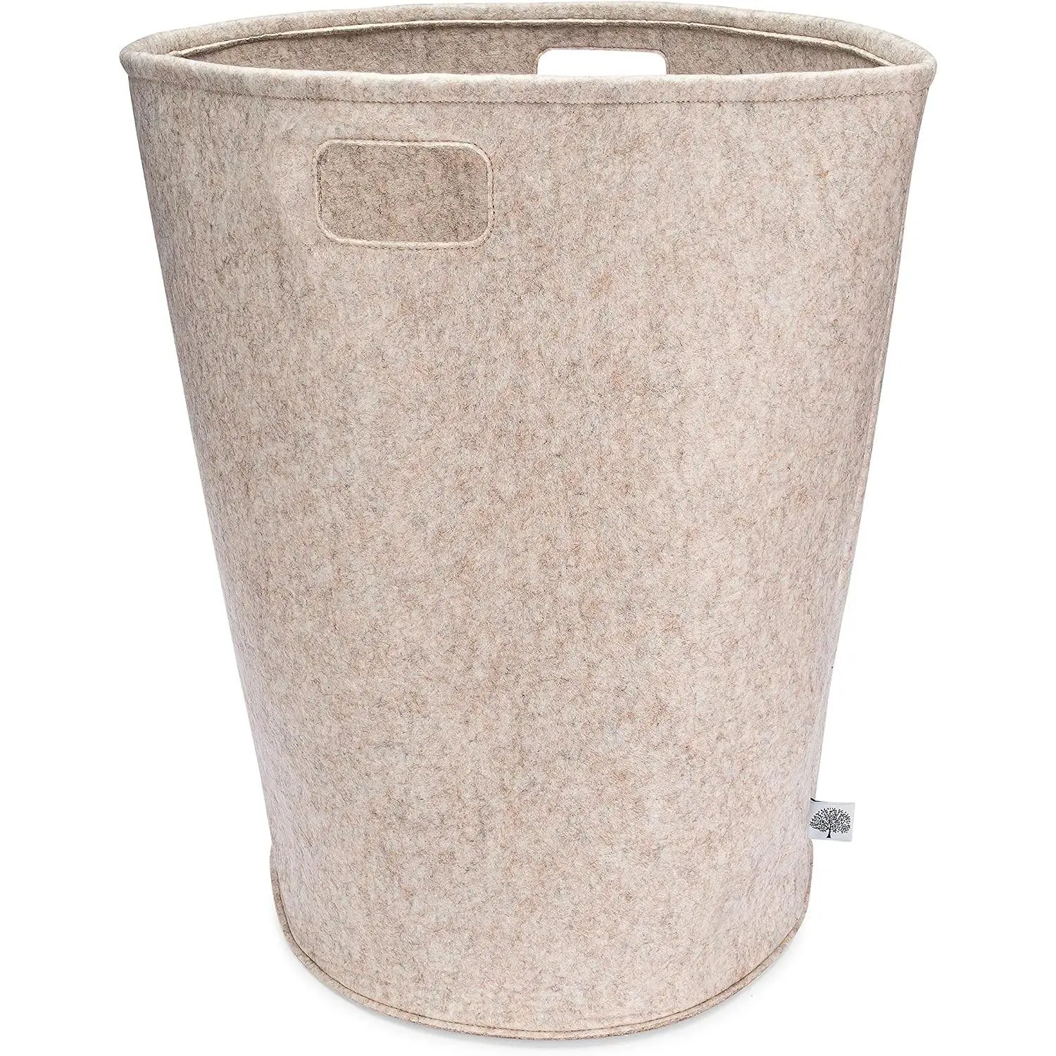 Nursery Laundry Hamper - Large Felt Storage Basket and Baby Hamper for Nursery (Oatmeal)