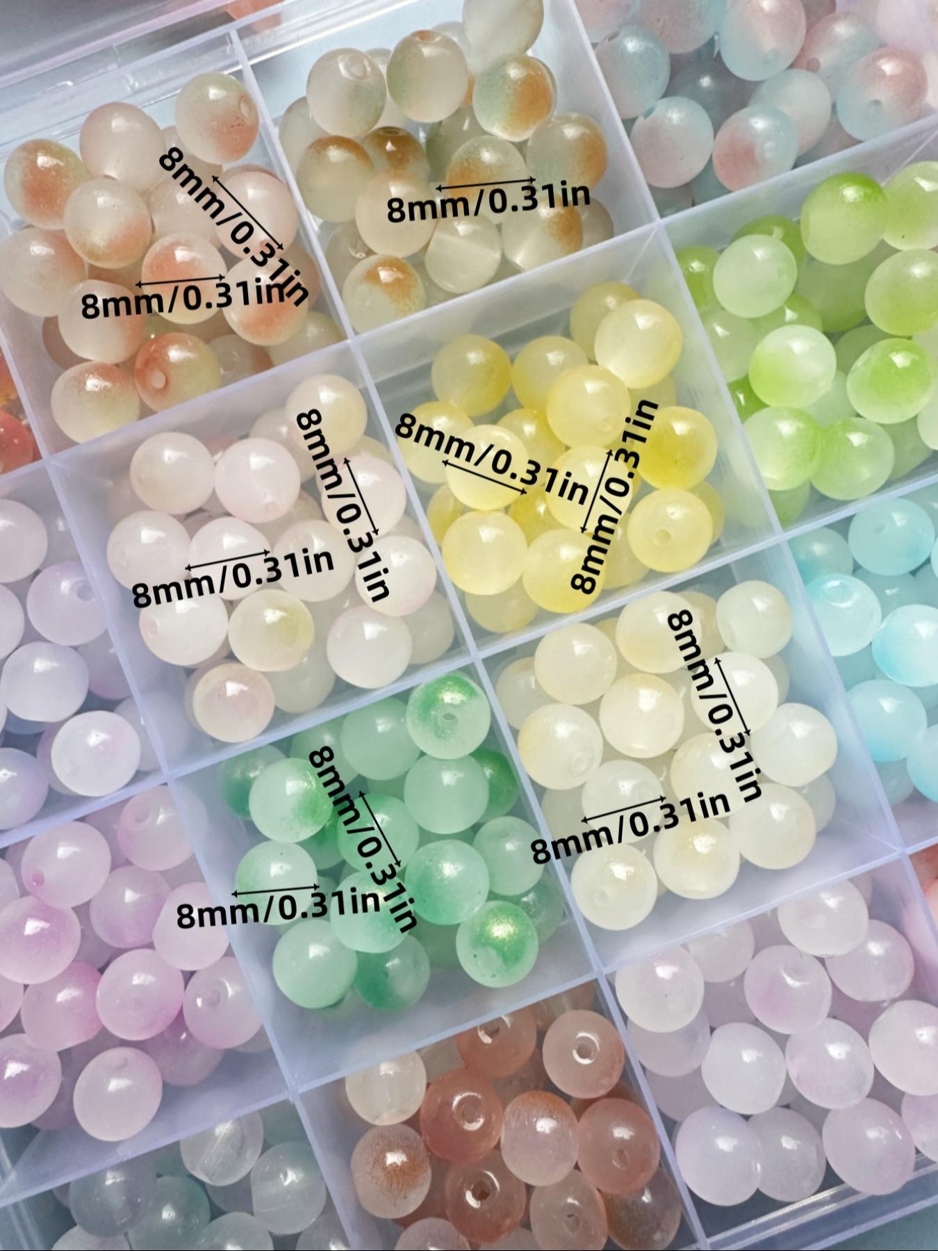 8mm Bead, Colorful Bead Assortment, Beads Set, DIY Jewelry Making Accessories for Bracelet & Necklace, Fashion Accessories for Women & Girls