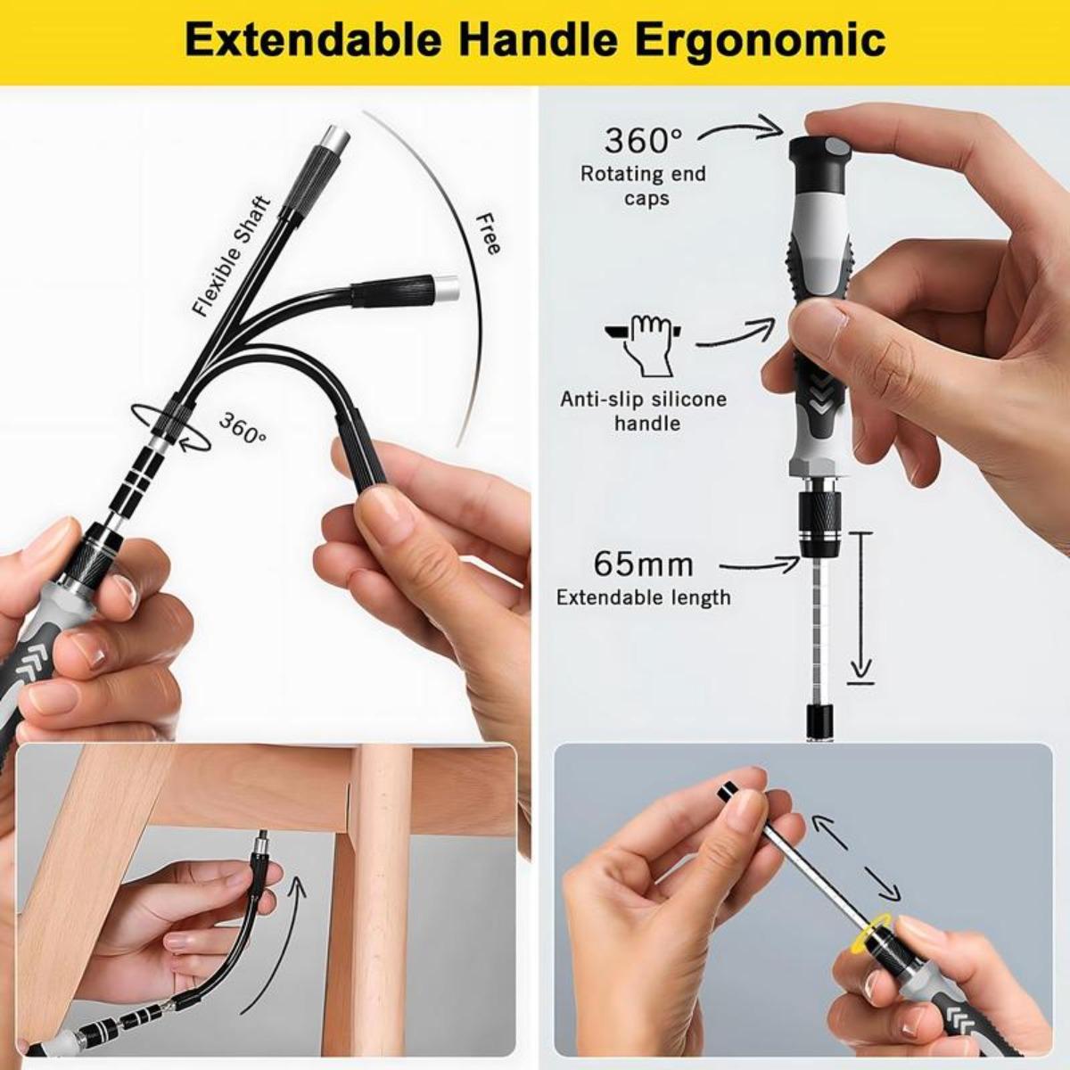 132 In 1 Precision Screwdriver Hardware Set, Magnetic Screwdriver Tool Set with 108pcs Bits, Multipurpose Screwdriver Tool Kit for Repairing Phone, Heavy Duty Industrial Tools, Precision Ratchet Screwdriver Rotary Removal car