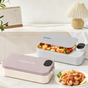 Portable Electric Heating Lunch Box with Smart Display, Constant Temperature, Car Lunch Box, Student Office Worker Truck Driver Thermos