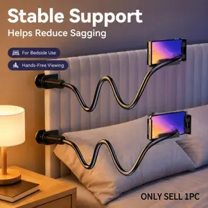 360° Rotatable Smartphone & Tablet Stand, Adjustable Angle, Flexible Positioning, Bedside Phone Holder, Hands-Free, Spiral Base Tension System, for Household Use, Smartphone Mount