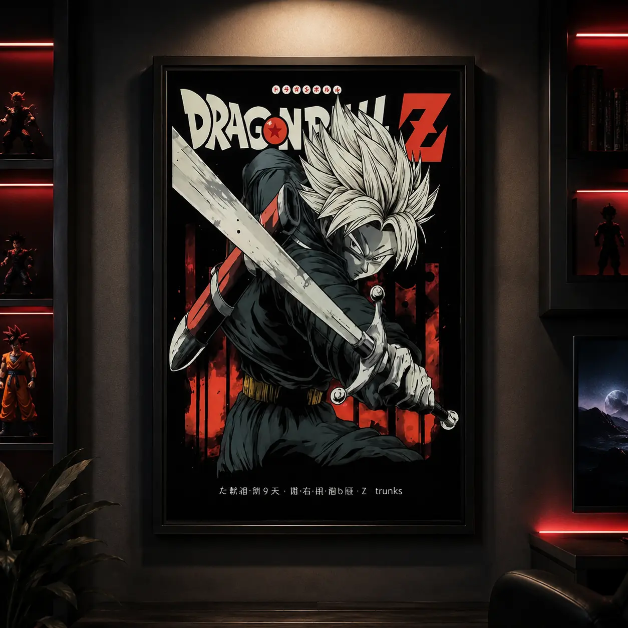 Trunks with Sword – Vintage DBZ Meta |   Classic Anime Poster |   Bold Wall Art for DBZ Fans Anime Poster Wall Art Print vintage anime poster otaku room decor anime wall art canvas wall art print room decor gift anime wall print, DBZ Canvas Art