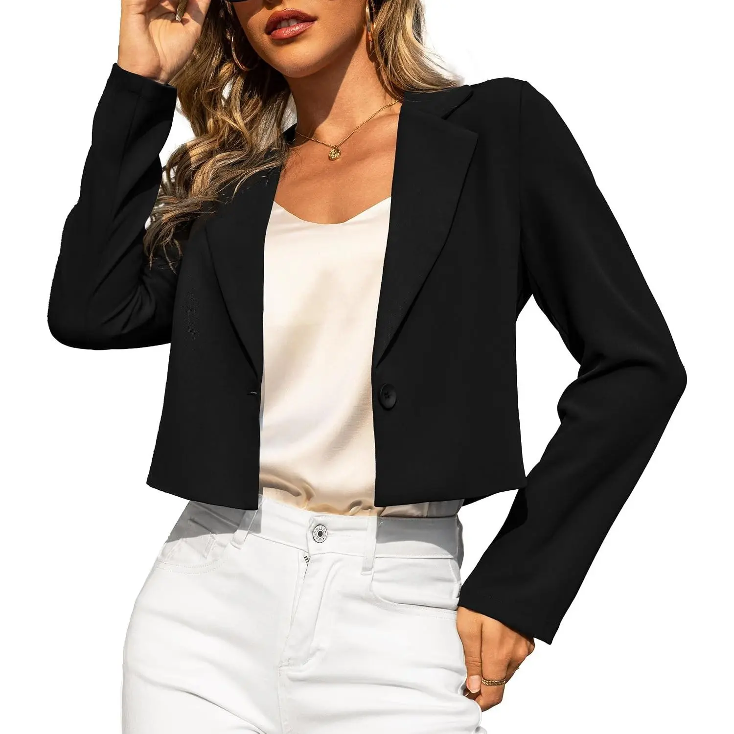 Cropped Blazers for Women XS-XL | Lightweight, Long Sleeve, Business Casual, Suit Jacket,cropped jacket,Short Blazer,chaquetas de mujer elegantes