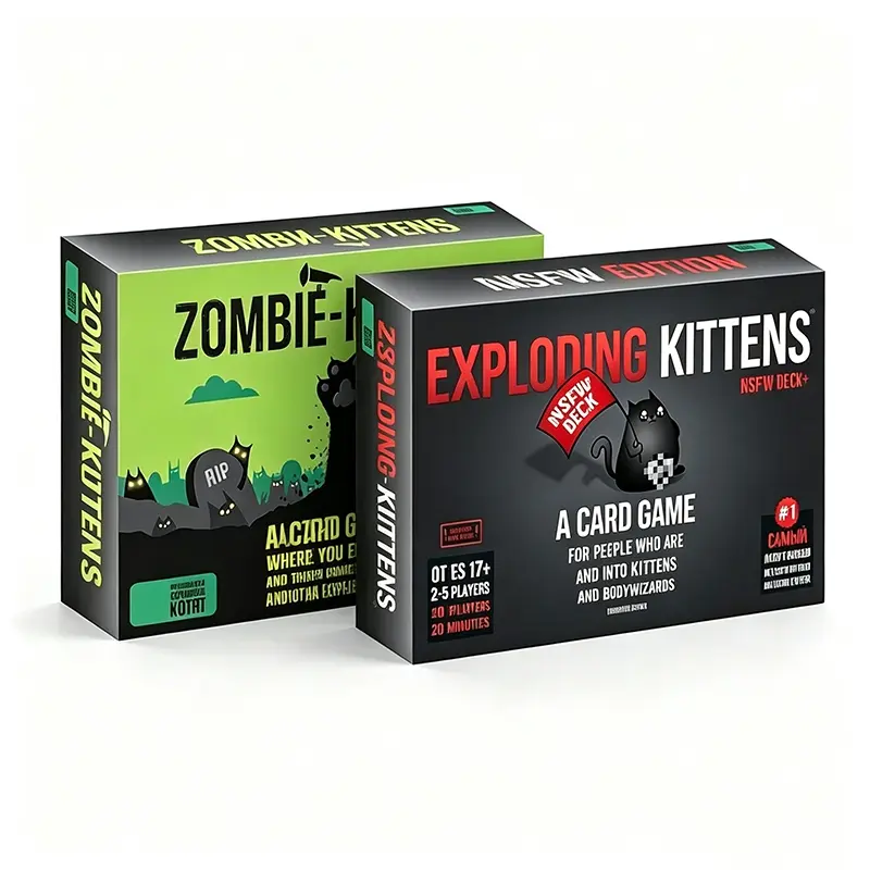 Exploding Kittens NSFW Deck + Zombie Kittens Card Game Set, Funny Adult Party Board Game, 2-5 Players, Hilarious Tabletop Game For Game Night, Party Gift, Fun Board Games