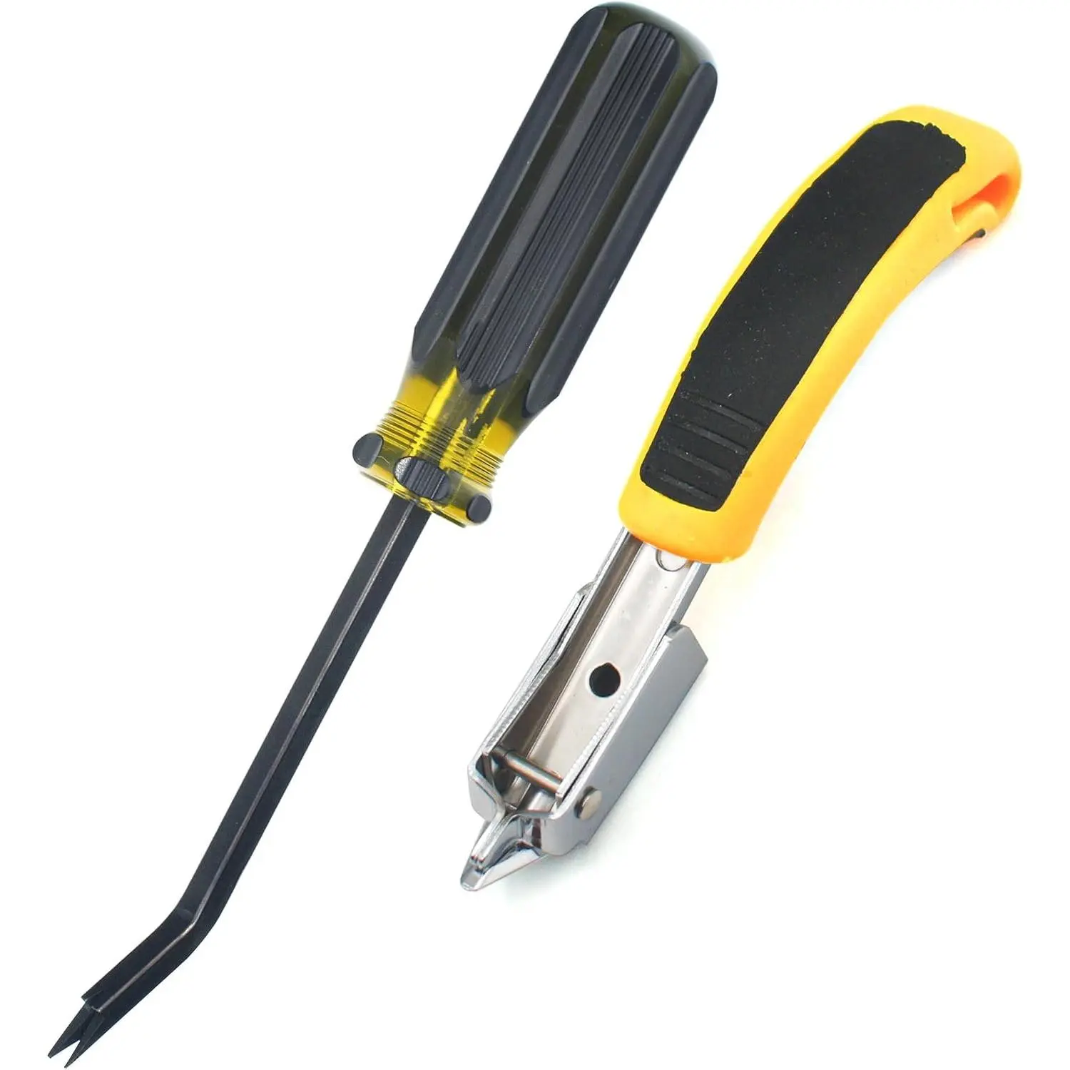 Heavy Duty Industrial Staple Remover & Tack Puller with Double Pronged Head for Upholstery, Furniture, Floor, Carpet, Carton