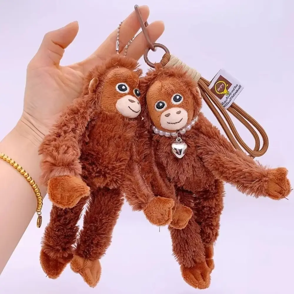 19cm Cartoon Boxing Monkey Novelty Print Soft Plush Keychain - Sports Fan Backpack Charm, Cute Creative Pendant Accessory, Daily Outfit Decor Small Gift