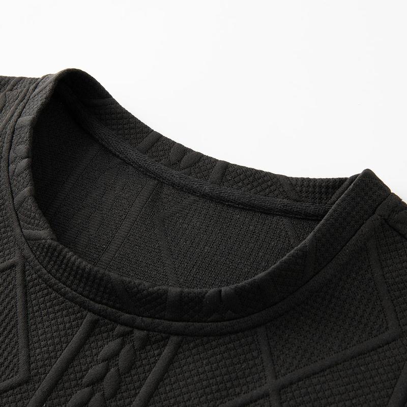 Men's Summer Casual Sports Suit 2-Piece texture Set Jacquard Texture Fabric Breathable Round Neck T-Shirt & Shorts Formal Tropical Man Top Suits Menswear Clothes Crewneck Shortsleeve Suitable for daily leisure running tiktok shop deals gifts for him