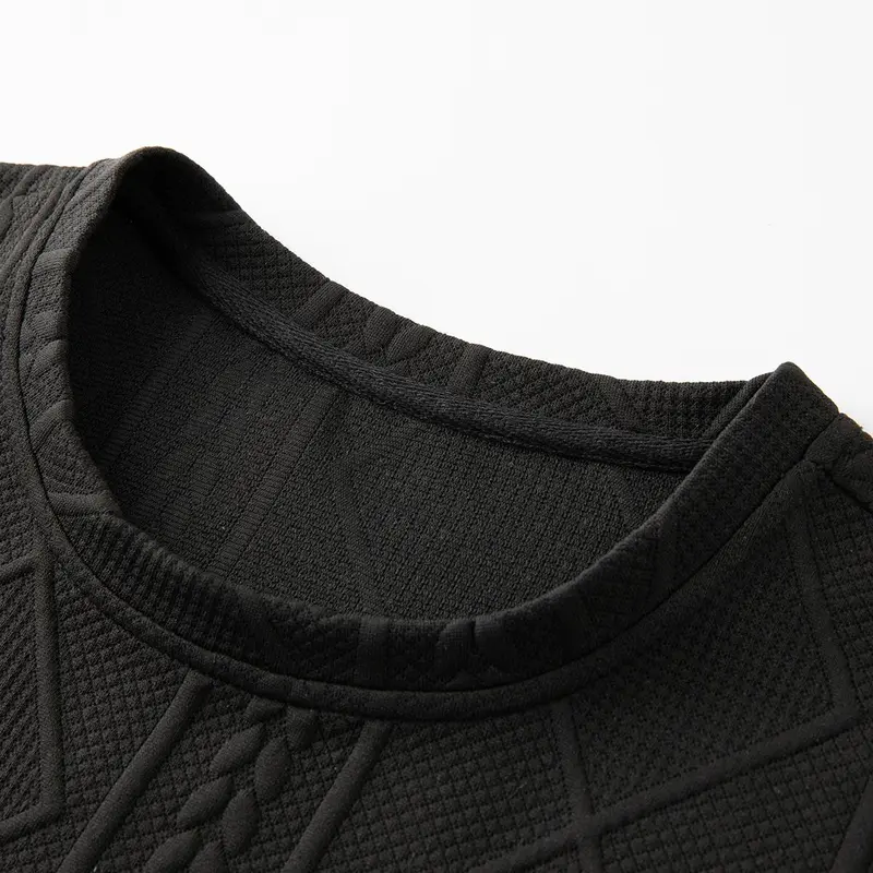 Product Introduction of Men's Summer Casual Sports Suit 2-Piece texture Set Jacquard Texture Fabric Breathable Round Neck T-Shirt & Shorts Formal Tropical Man Top Suits Menswear Clothes Crewneck Shortsleeve Suitable for daily leisure running tiktok shop deals gifts for him 3