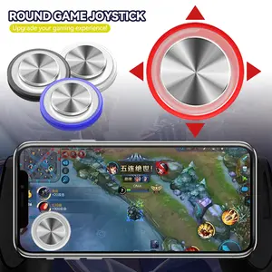 Round Game Joystick Metal Button Controller with Box Easy Chicken Dinner For Mobile Phone Rocker Tablet Android Iphone  screen device speed clicker