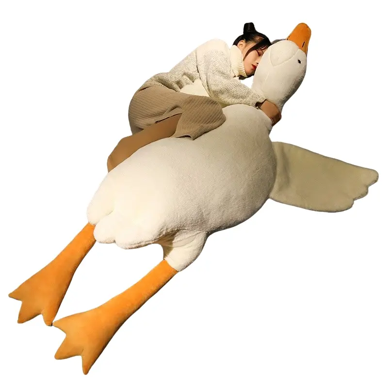 Extra Large Plush Goose Pillow, Soft Wings Bean Eyes Bright Mouth Animal Toy, Giant Size Comfortable for Sleep Anxiety Relief, Gift for Girlfriend