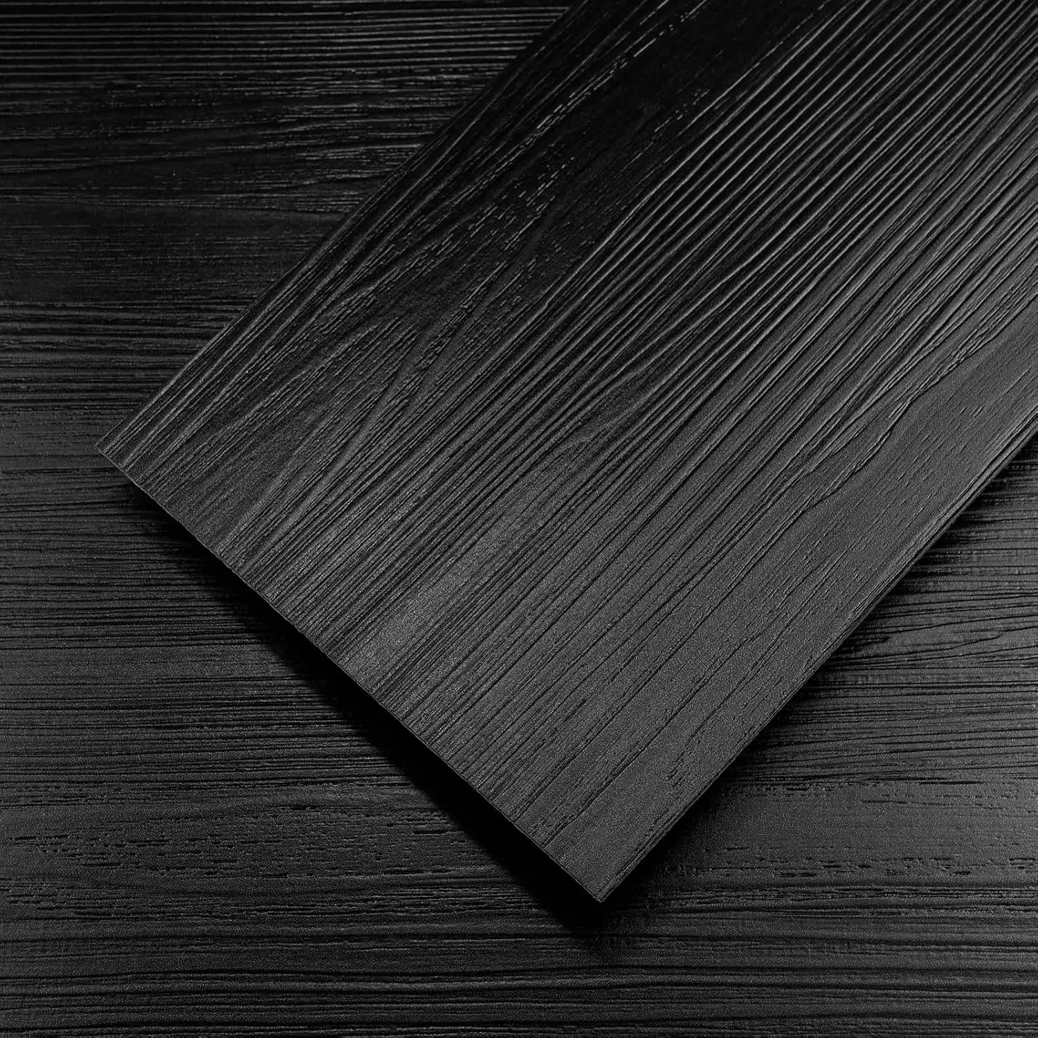 36-Pack 54 Sq.ft Peel and Stick Floor Tiles,Black Vinyl Flooring  Plank,Self-Adhesive  for Bedroom, Kitchen, Living Room  Decor