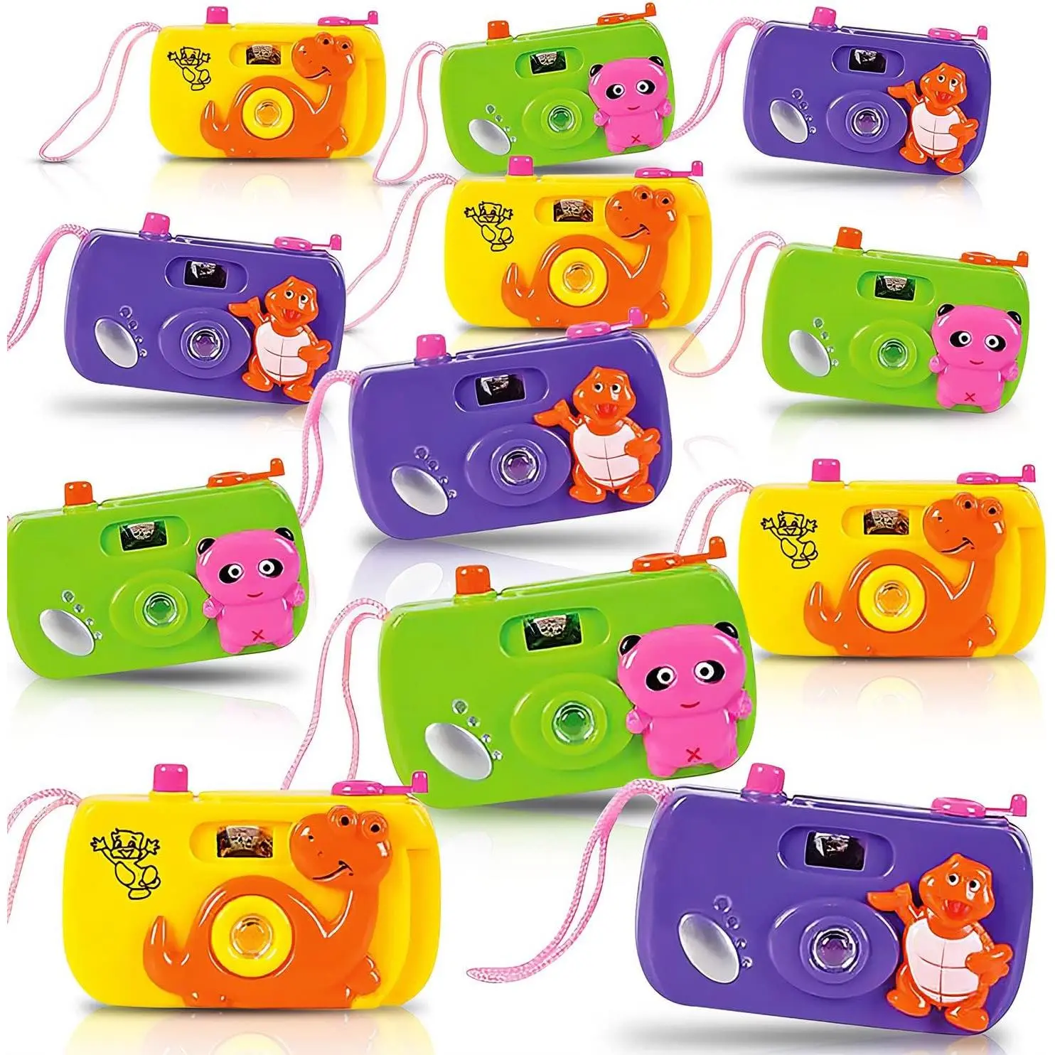 Kids Camera Toy Set with Images in Viewfinder (12PCs) Pretend Play for Toddlers, Great for Birthday Party Favors for Kids 3-5, Goody Bags Birthday Gifts, Goody Bag Stuffersfidget toys