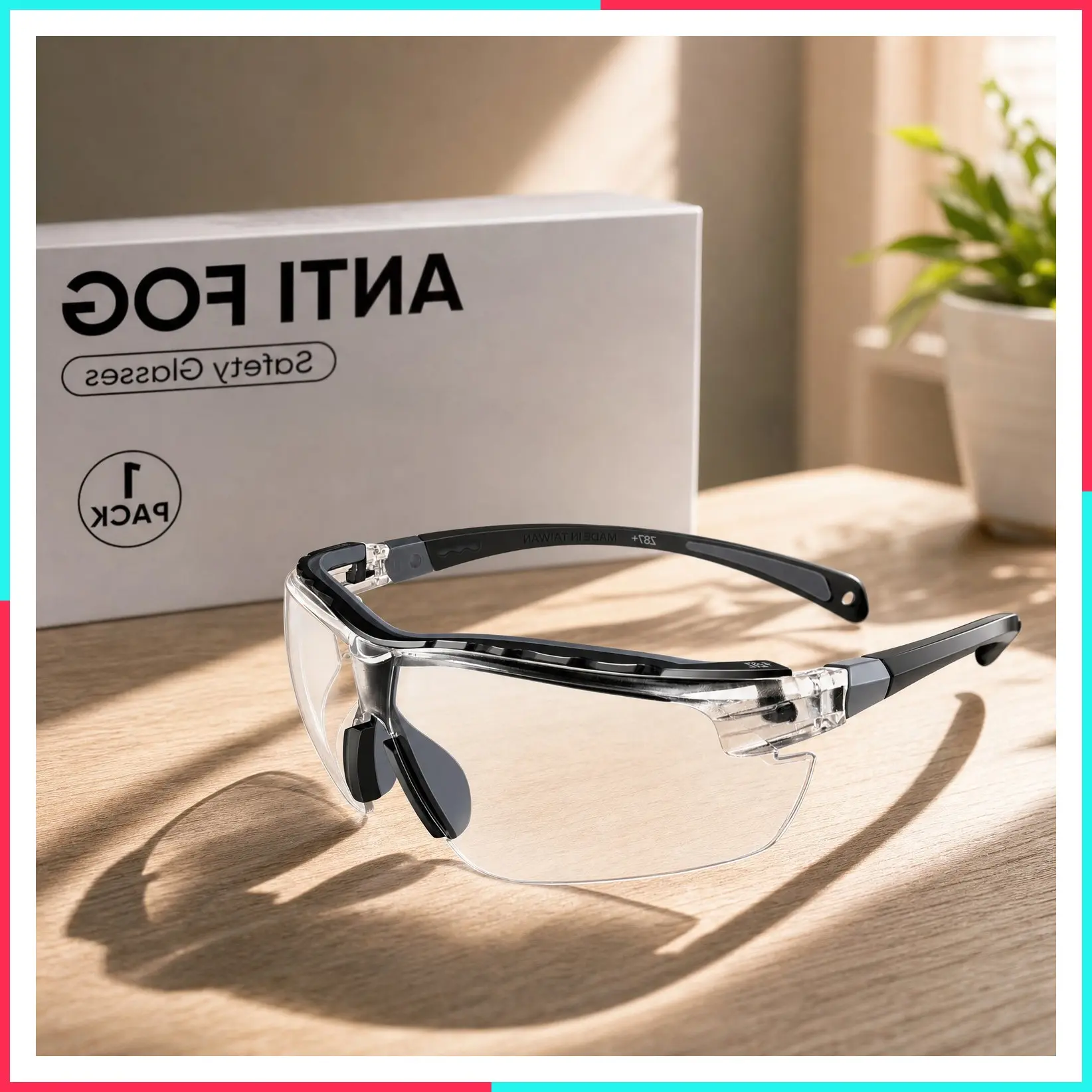 Anti-Fog Safety Glasses for Men & Women, ANSI Z87.1 Certified Protective Eye Goggles