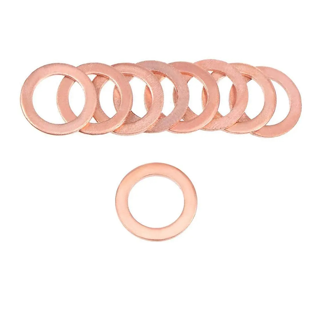 15x20x1.5mm Copper Crush Washer Flat Ring Seal Gasket Fitting M15(20Pcs)
