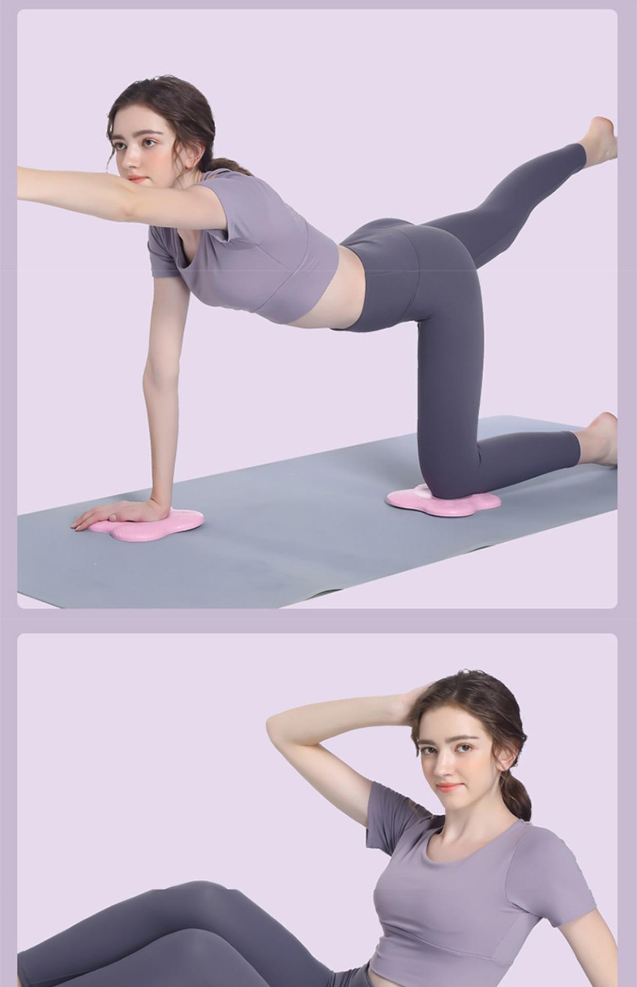 2-Pack Non-Slip Thickened Yoga Knee Pads, Yoga Mats, Portable Yoga Support Mats for Home and Gym Training, Fitness Mats