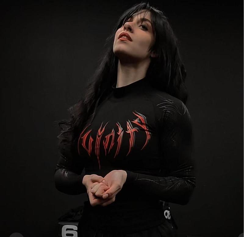 Sweet Spice Girl Show Body Gothic Tight High Elastic Fitness Sports Semi-High Neck Quick Drying Breathable Long Sleeve T-Shirt Men and Women