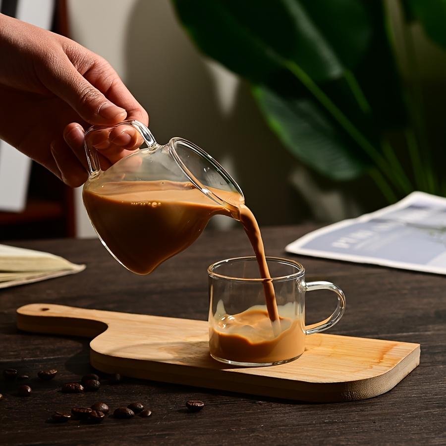 Mini Glass Creamer with Spout - Versatile Serving Sauce and Honey Jug, Stylish Coffee Cup for Dining, Kitchen & Home Use, Ideal for Milk & Syrups
