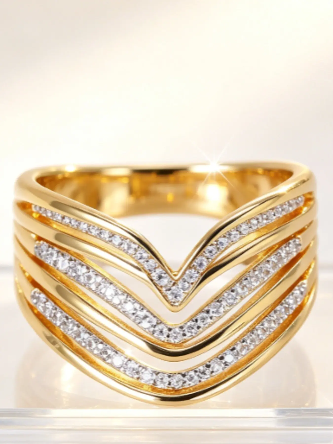 Wide Band Geometric Heart Pattern Ring, Copper Jewelry, Unisex Casual Design, Suitable for All Seasons