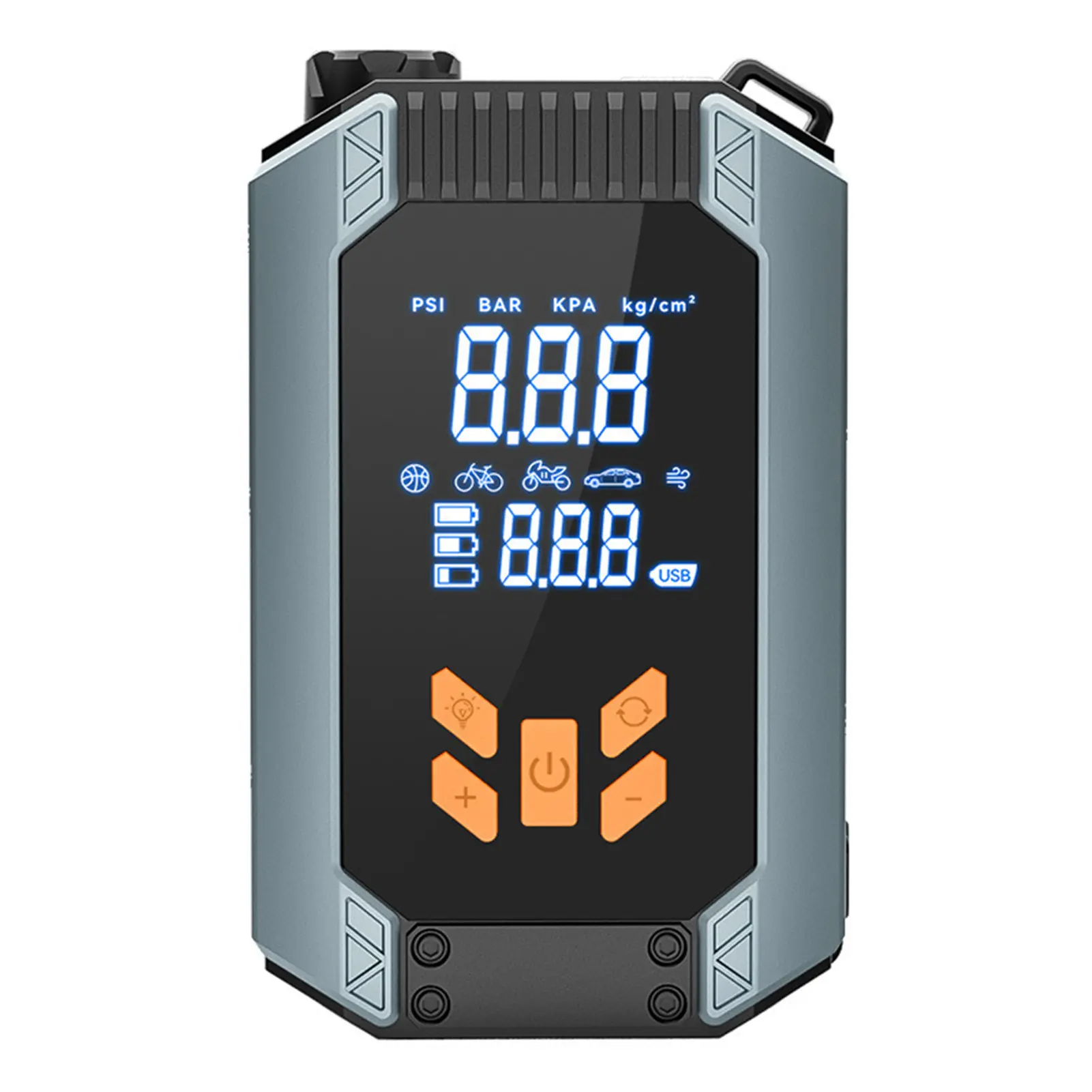 Cordless Tire Inflator 150PSI Auto Shutoff 6000mAh Electric Portable Car Tire Pump with Pressure Gauge LED Light for Motorcycle Bike Inflatable Ball