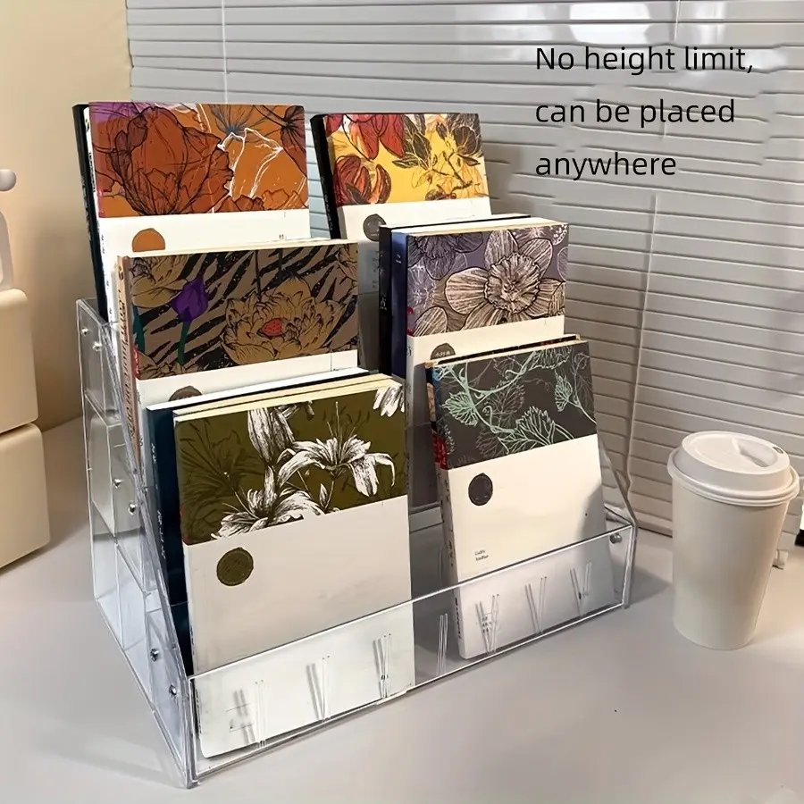 Book Display Rack for Mall Convenience Store Supermarket, Handmade Book Journal Card Organizer Shelf, Storage Stand for Books and Cards