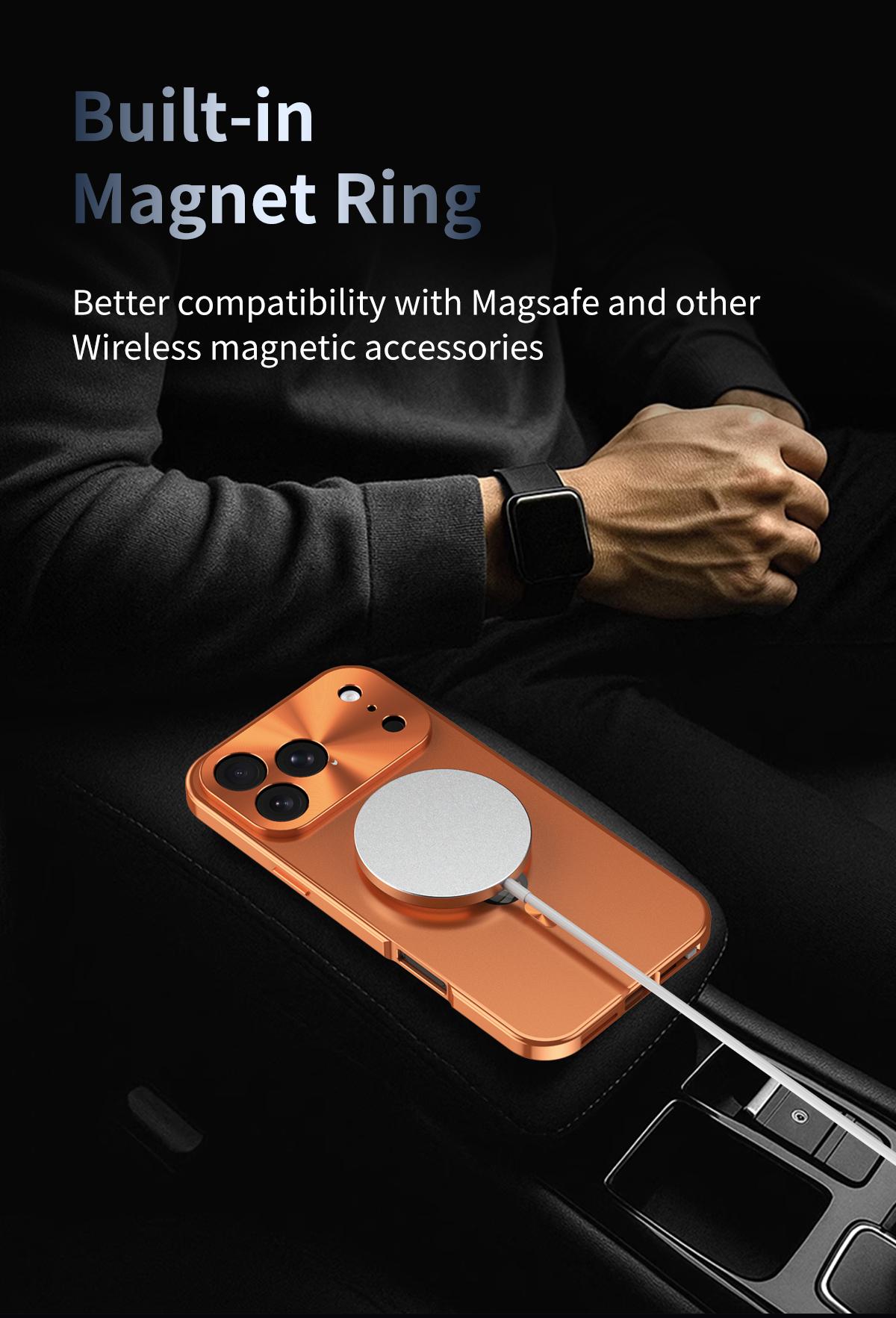 Metal Frame iP 17 Pro Max Case Purple Full Coverage Privacy Screen Lens Protection Magnetic TPU Back International Warranty Phone Cases phone case 17 pro max