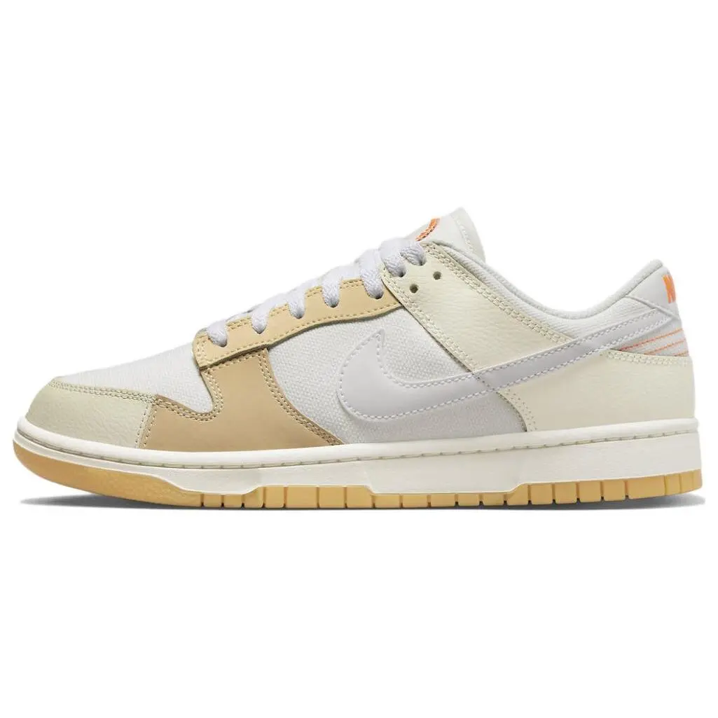 Nike Dunk Low Casual Sneakers for Men and Women in Yellow and White Verifiable, with credentials and supporting global authentication