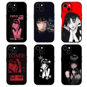 K-Kawakami Tomie Phone Case for iPhone 17 Pro Max Air 16 Pro 15 14 Plus 13 12 11 Classic Shockproof Black Soft