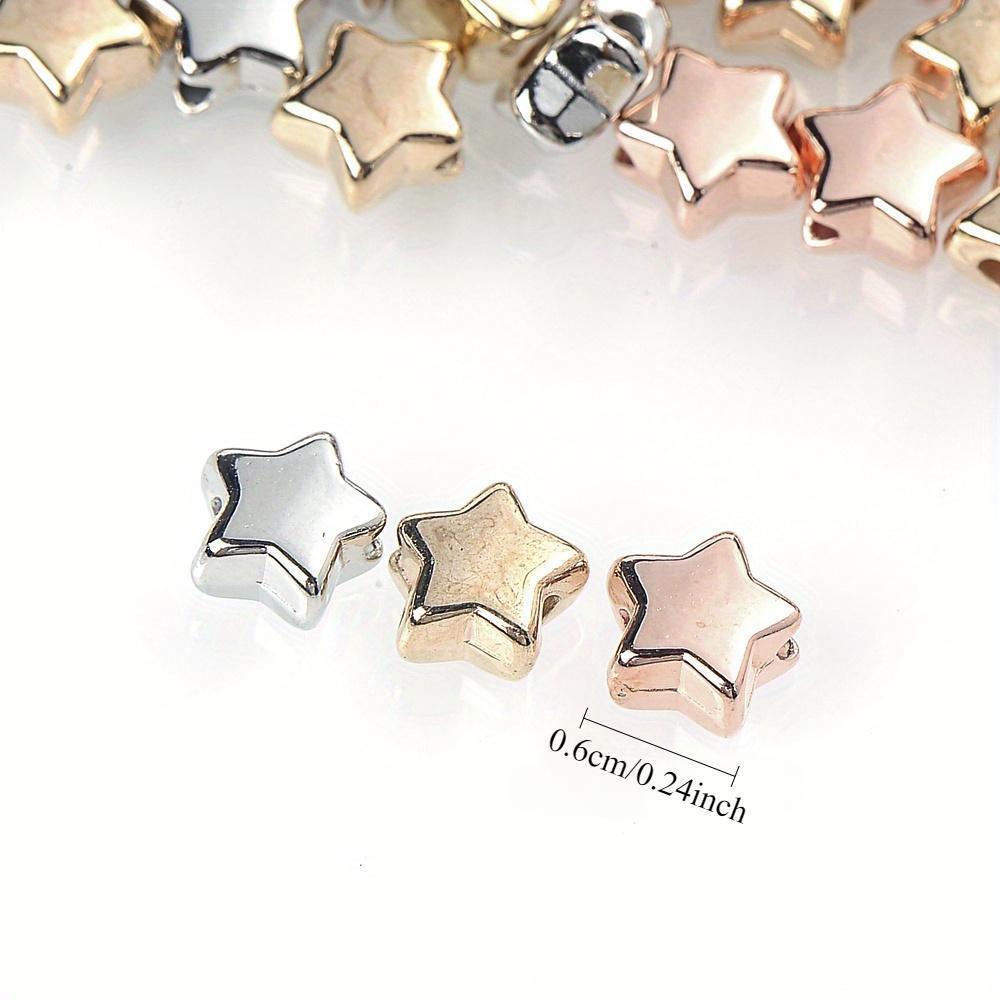 Star Shaped Beads, 100pcs/set Star Shaped Decorative Beads, DIY Accessories for Jewelry Making, Jewelry Making Supplies, Bracelet Making, Beading Accessories