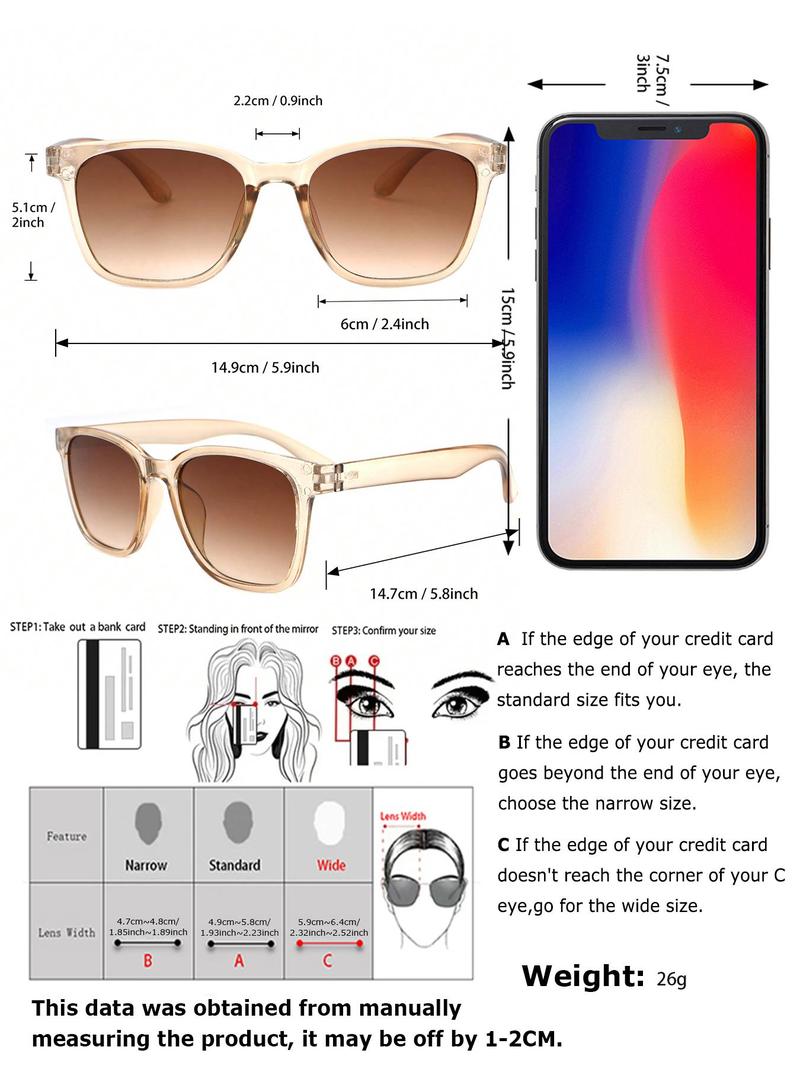 Unisex Vintage Square Frame Tinted Lenses Sunglasses, Modern Accessories for Men, Trendy Casual Leopard Print Sunglasses for Everyday Use, Fashionable Versatile Accessories for Outdoor Activities, Lightweight Durable Sunglasses