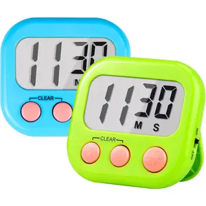 Digital Kitchen Timers for Cooking Large Magnetic Classroom Timer for Kids Teachers Supplies 2Pack Blue Green