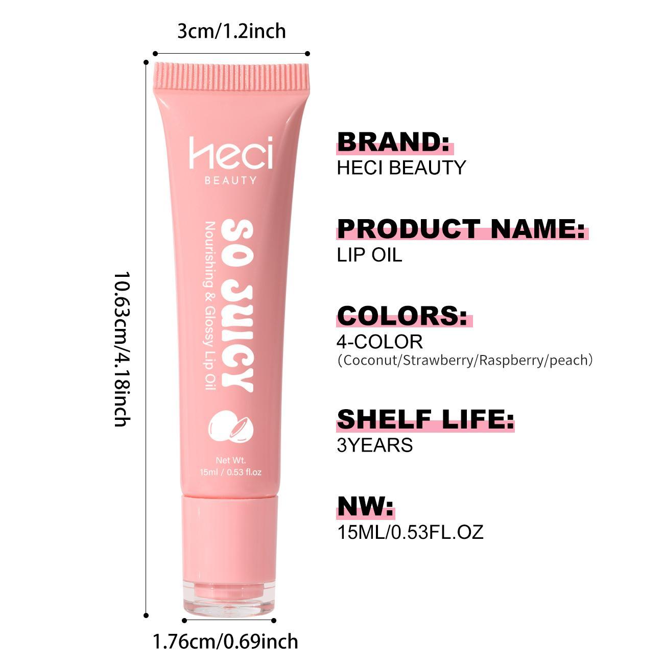 Moisturizing Lip Oil, Lip Treatment, 1 Count No-sticky Gloss Lip Balm, Fruit Flavored Lip Oil For Dry Lip's Moisturizing Hydrating And Nourishing, Christmas Gift