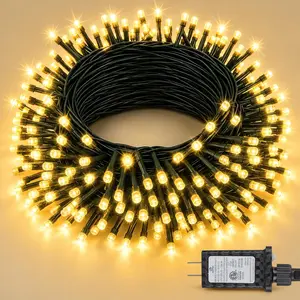 132FT 400 LED Christmas Lights, Twinkle Xmas Lights with 8 Modes and Timer, Outdoor Waterproof Christmas Tree Lights for Room Bedroom Wedding Party Holiday Decorations, Warm White