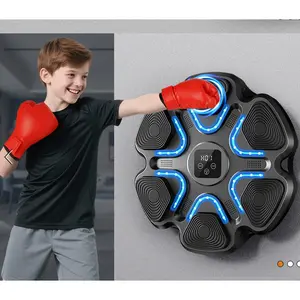 Music Boxing Machine, Boxing Machine Wall Mounted Music with Gloves, Electronic Boxing Target for Adults, Smart Boxing Training Equipment, Boxing Machine for Home and Gym