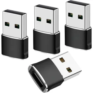 USB to USB C Adapter 4 Packs for   , Transfer and Type C OTG Convert. USBC to A Compatible with  17/16/15 Plus Pro Max,iPad Pro Air 7/6/5 Almost USB Devices
